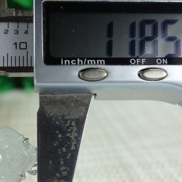 Certified Icy White Natural A jadeite jade Lotus Ring 925 Silver戒指（Free Size） - Picture 4 of 11